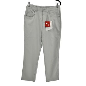 PUMA YOUTH JACKPOT 5 POCKET GOLF PANTS SIZE  XL PERFORMANCE FIT GRAY 30X31